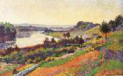 Maximilien Luce The Seine at Herblay painting